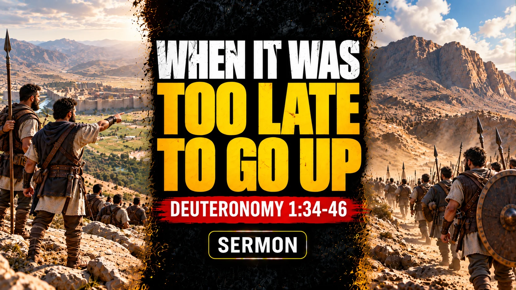 Sermon artwork for When It Was Too Late to Go Up, Deuteronomy 1:34-46