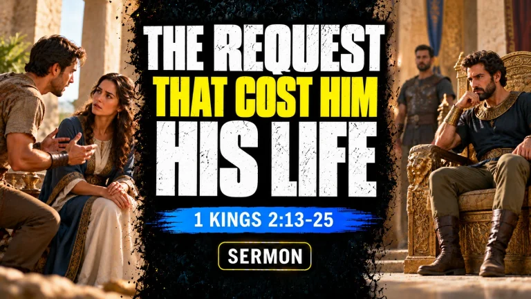 Sermon artwork for The Request That Cost Him His Life, 1 Kings 2:13-25